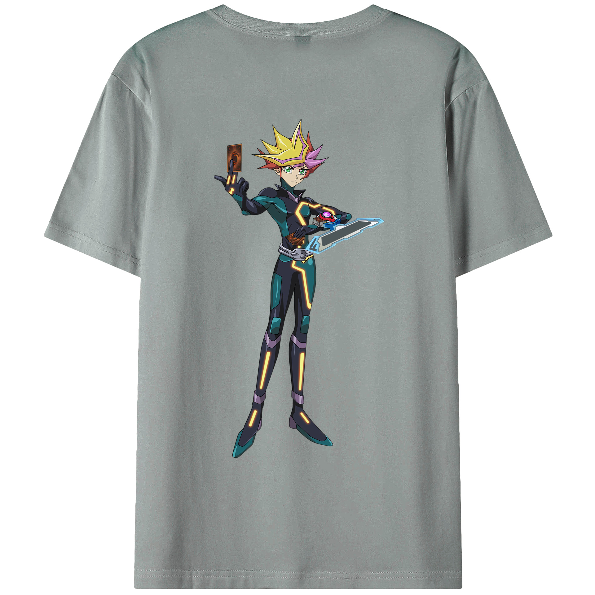 （画像用） 遊☆戯☆王 Yu-Gi-Oh! 綿100％ メンズ半袖Tシャツ（バックプリント） 通気性